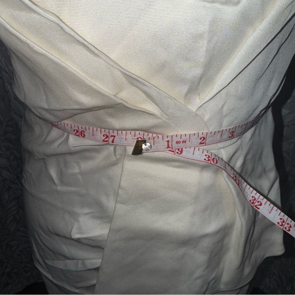 Ann Taylor ivory white and silver straps size 0 NWT bridal prom wedding dress - Picture 8 of 16